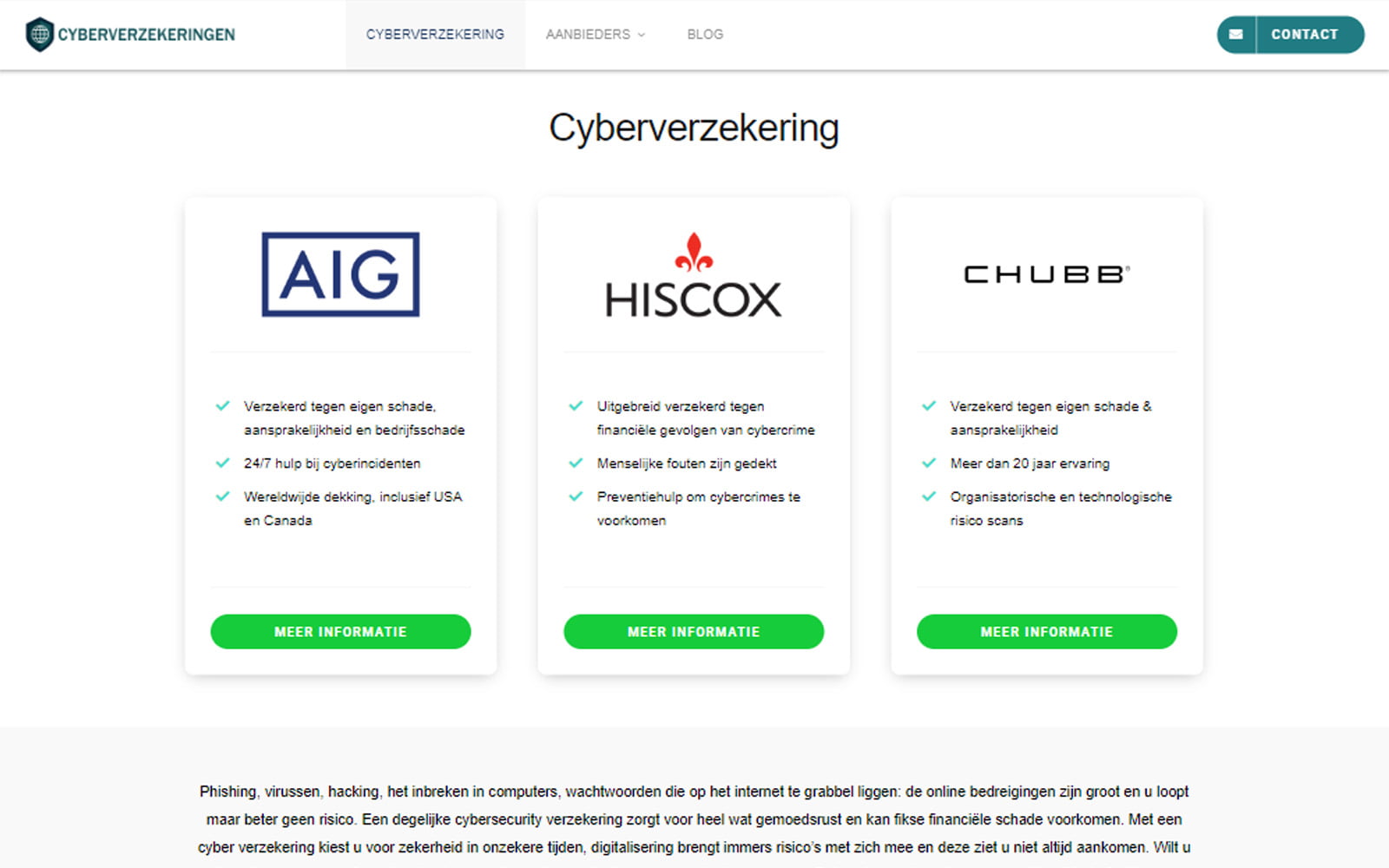 Cyberverzekeringen site