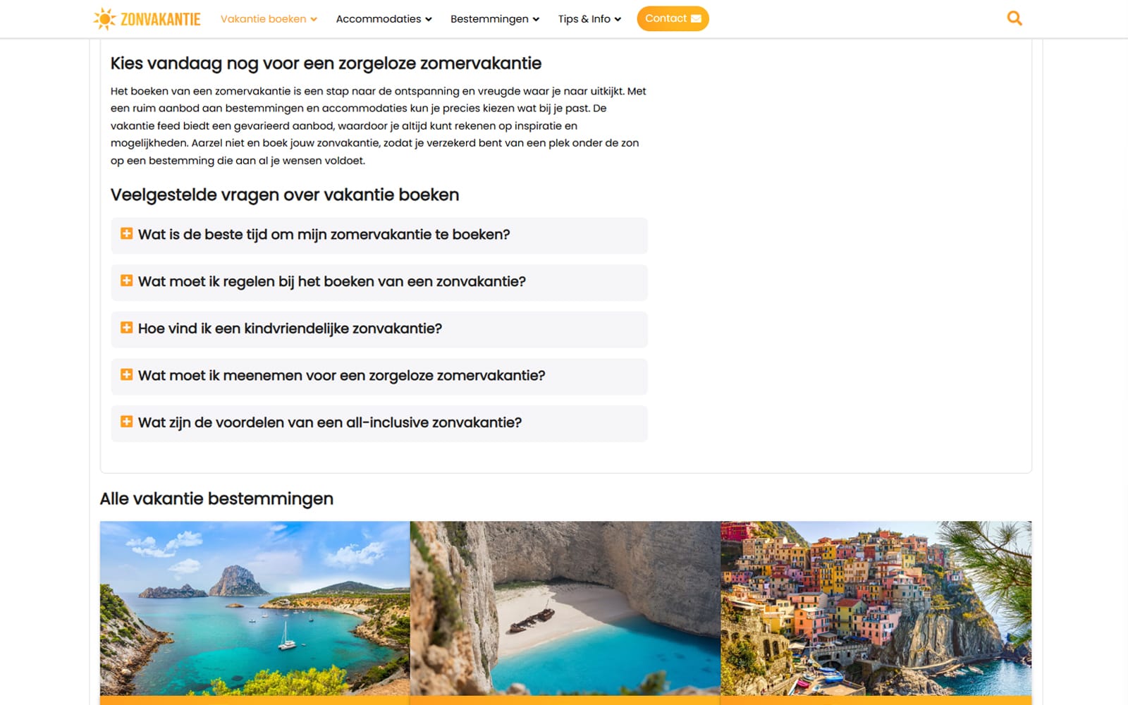 Opzonvakantie